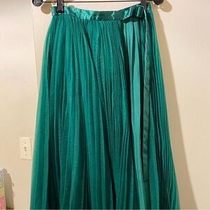 Emerald Green Skirt | Taffeta
